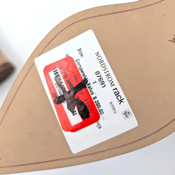 Sam Edelman Weslie Pointed Toe Wedge Bootie Women's Caramel Size US7 EU38 - Picture 11 of 12